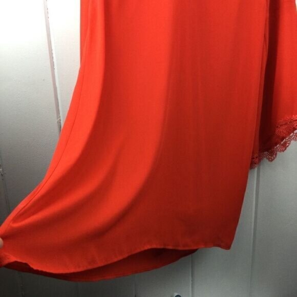 Catherine Malandrino Lagenlook Dress Red V-neck, Size Large - Picture 5 of 10